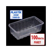 PLASTİK KASE 1000 GR ŞEFFAF 100'LÜ
